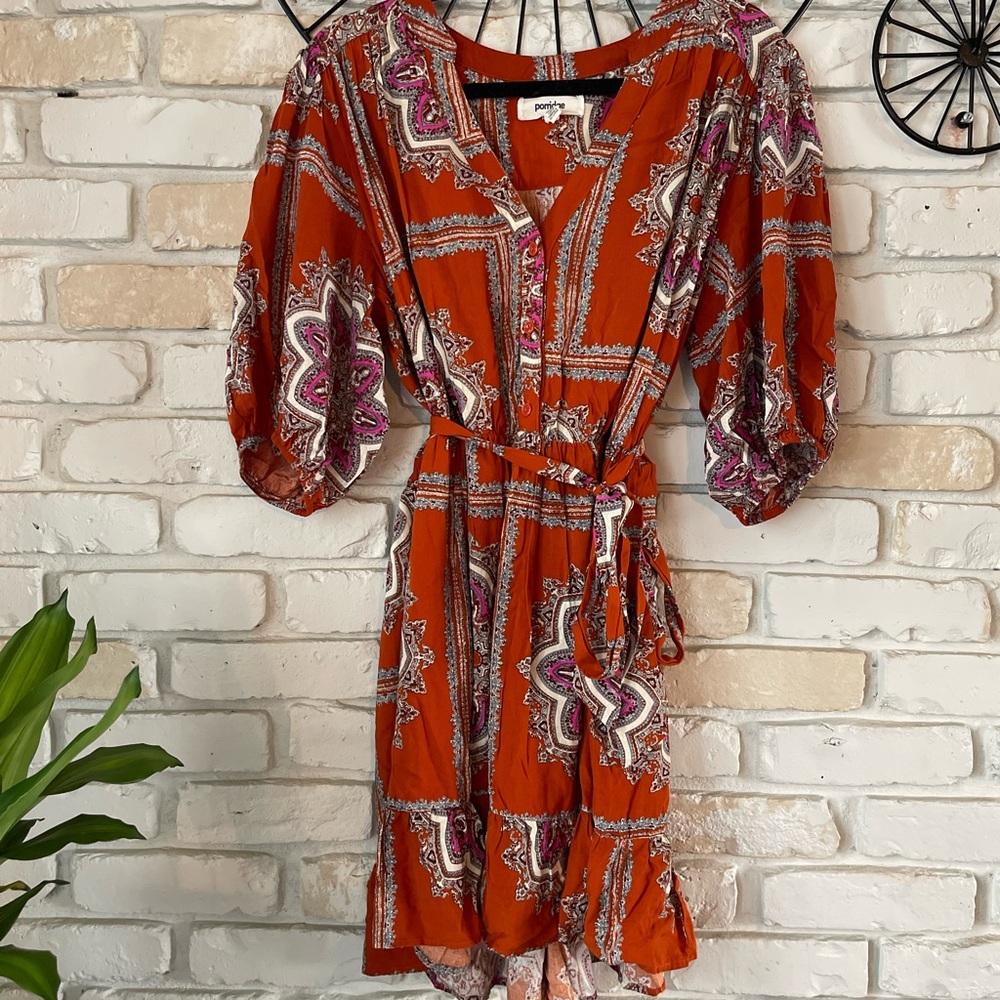 Anthropologie lightweight quarter length sleeve dress